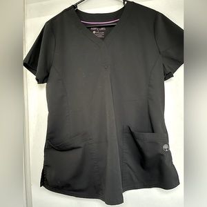 Purple label by healing hands Black scrubs set